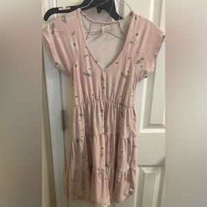 No Boundaries Pink Floral Kids Dress